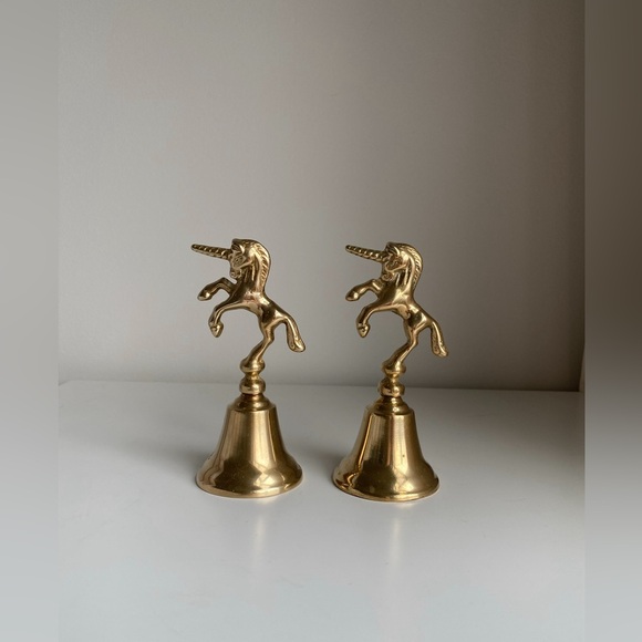 Vintage - Set of 2 Brass Unicorns - Picture 3 of 6